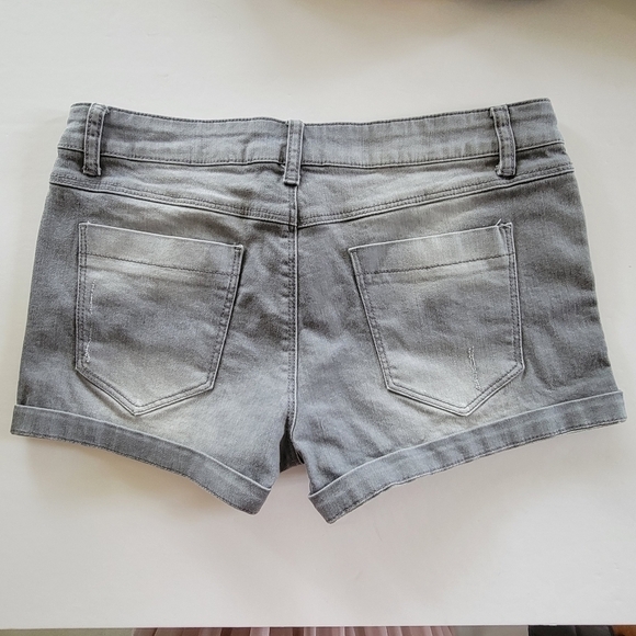 CLOCKHOUSE Grey Coastal Cowgirl Denim Jean Shorts Size L - Picture 9 of 14
